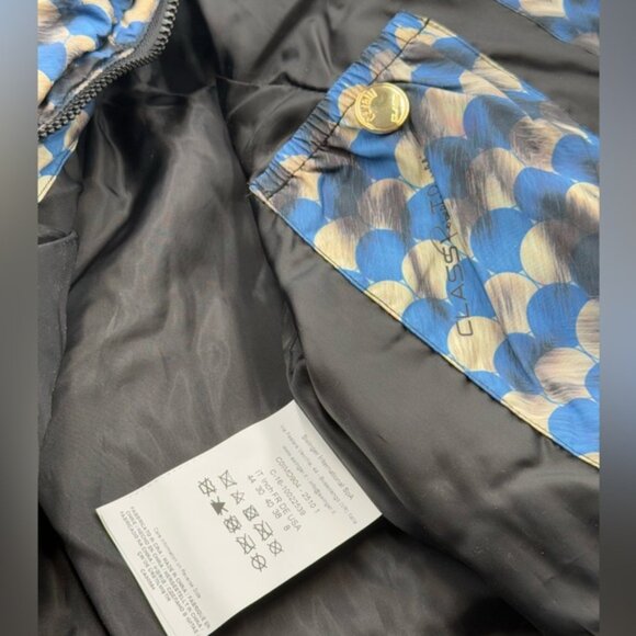 🆕 CAVALLI CLASS 🧿 Blue Spotted Down Filled Puffer Jacket, Sz IT44 US 8 - Picture 14 of 16